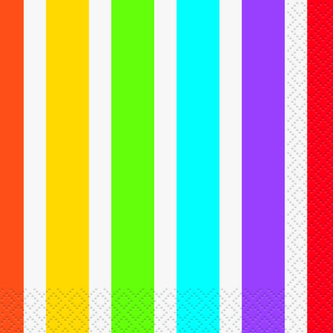 Rainbow Birthday Beverage Napkins