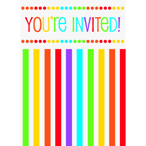 Rainbow Birthday Invitations