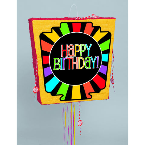 Rainbow Birthday Pull Pop-Out Pinata 