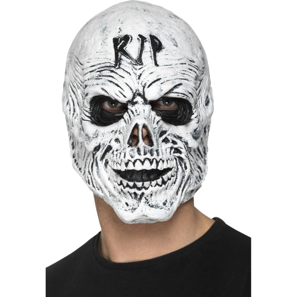 RIP Grim Reaper Latex Mask White Foam