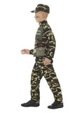 Camouflage Military Boy Costume Green With Top Trouser & Ha