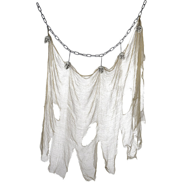 Hanging Skull & Muslin Chain Grey 