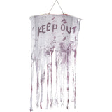 Keep Out Bloody Hanging Decoration White & Red