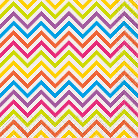 Rainbow Chevron Luncheon Napkins 