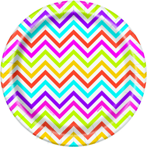Rainbow Chevron Plates 