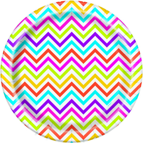 Rainbow Chevron Plates 