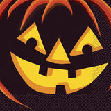 Halloween Pumpkin Grin 16pcs Beverage Napkins