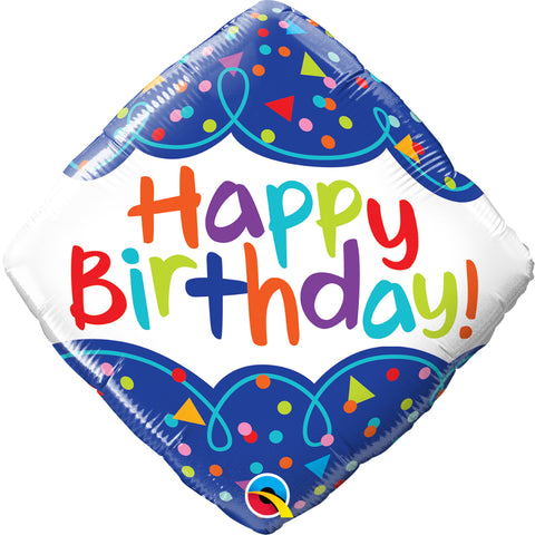 Birthday Scrible Confetti Foil Balloon  