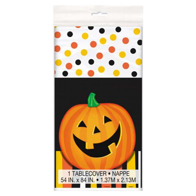 Smilling Pumpkin Plastic Tablecover