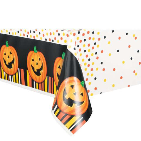 Smilling Pumpkin Plastic Tablecover