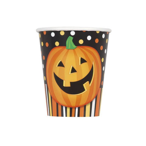 Smilling Pumpkin 8pcs 9oz Cups
