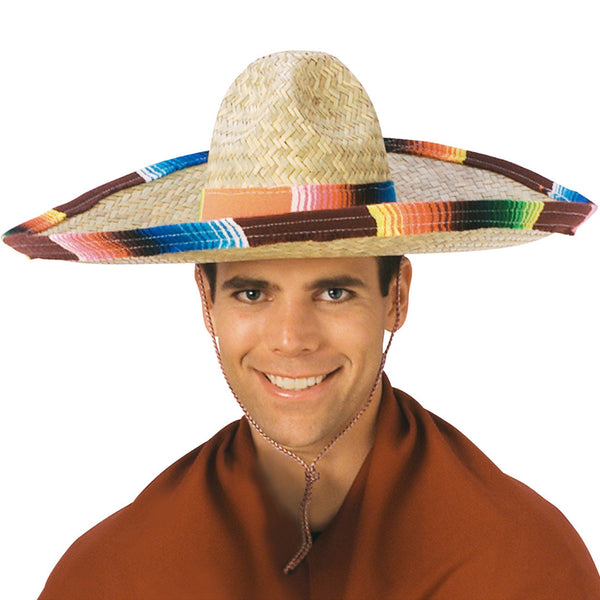Sombrero Hat With Serape Band And Edge