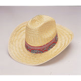 Straw Western Hat With Bandana