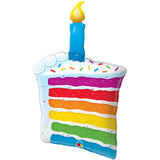 Shape Rainbow Cake & Candle Foil Balloon