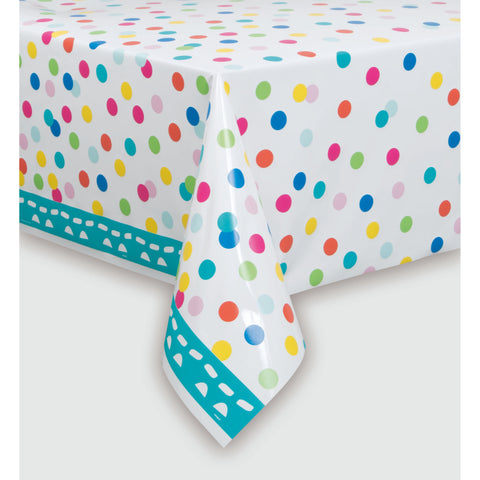 Confetti Cake Birthday Plastic Tablecover 