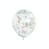 Clear Balloons With Multi Color Confetti