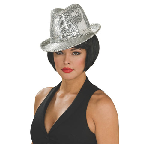 Silver Sequin Fedora