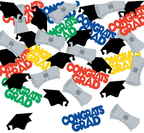 Graduation Décor Diploma, Metallic Confetti 0.5oz 1 pc