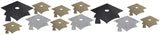 Power Panel Display Assrtd Glitter Mortarboard Cutouts 