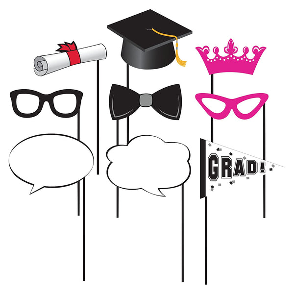 Graduation Décor Photo Booth Props 10pcs