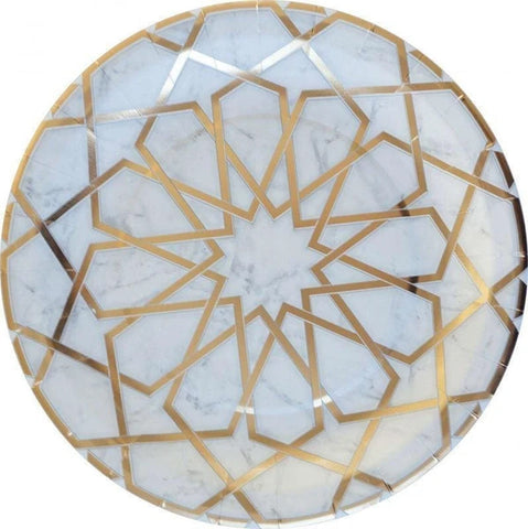  Carrera Arabesque Marble Dinner Plate