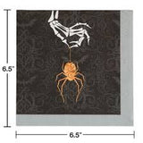 Wicked Spider Luncheon Napkins 3 Ply Foil Stamped 16pcs