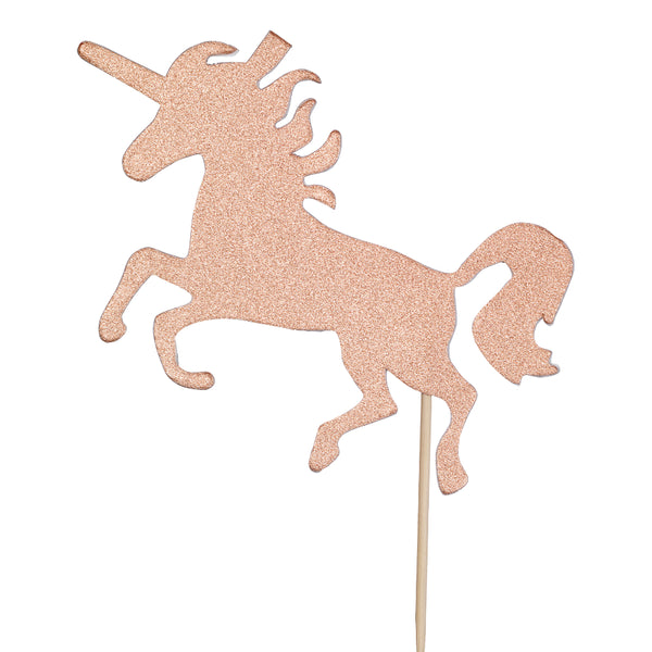 Diamond Cake Toppers Unicorn Rose Gold
