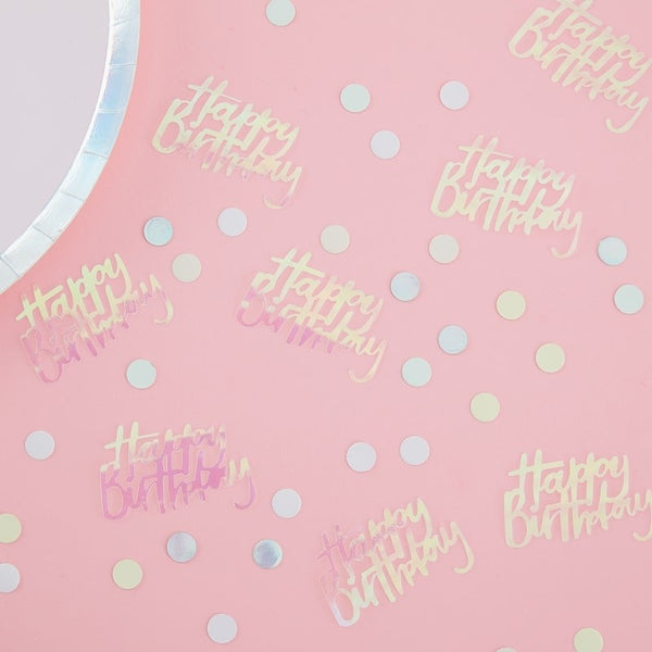 Happy Birthday Iridescent Table Confetti