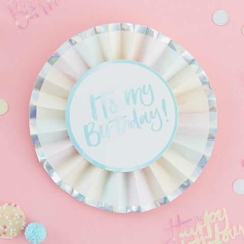 Pastel Party -Its My Birthday Iridescent Badge