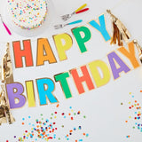 Over The Rainbow Bunting Happy Birthday With 4 Tassel