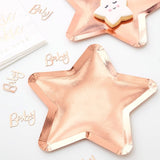 Rose Gold Star Shaped Paper Plates