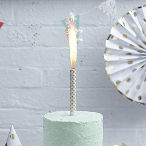 Pick & Mix Gold Polka Dot Cake Fountains 