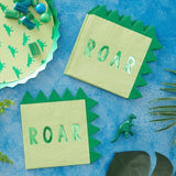 Shaped Napkins Roar Dinosaur