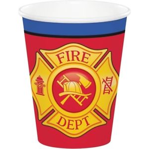 Flaming Fire Truck Cups