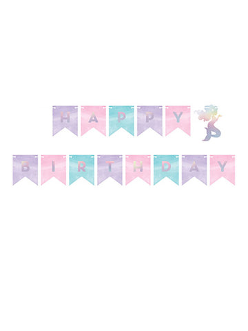 Mermaid Shine HBD Banner with Twine