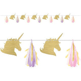 Unicorn Sparkle Tissue Tassel garlant with Cutout