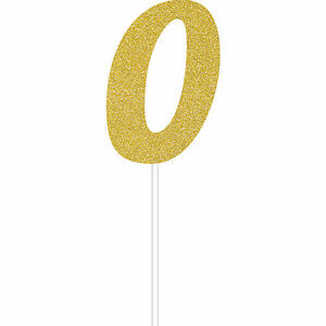 Cake Topper Gold Glitter #0