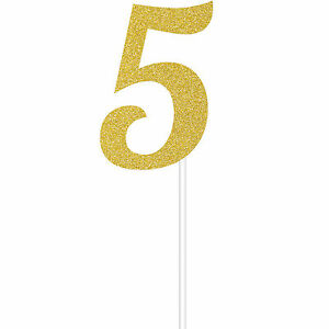 Cake Topper Gold Glitter #5