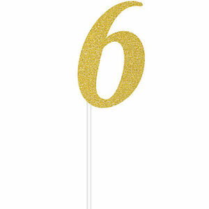 Cake Topper Gold Glitter #6