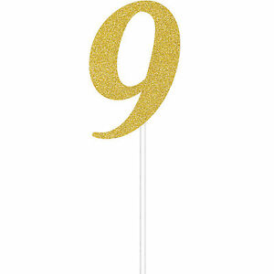 Cake Topper Gold Glitter #9