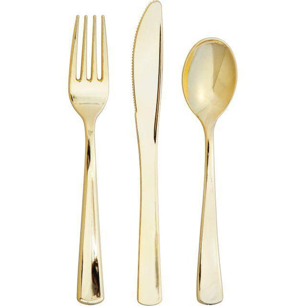 Metallic Cutlery Asst. Gold