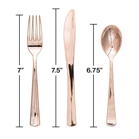 Metallic Cutlery Asst. Rose Gold