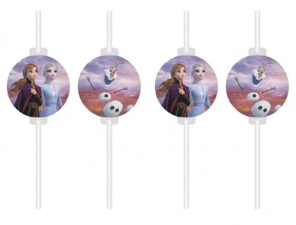 Disney Frozen 2 Medallion paper drinking straws