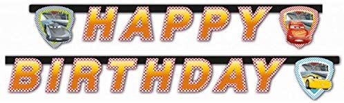 Cars 3 Diecut Happy Birthday Banner