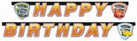 Cars 3 Diecut Happy Birthday Banner