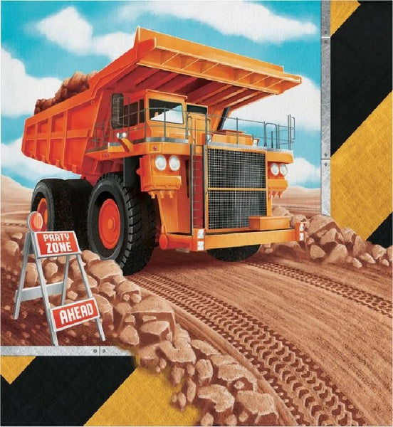 Big Dig Construction Luncheon Napkins