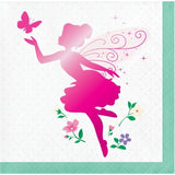 Floral Fairy Sparkle Beverage Napkins 