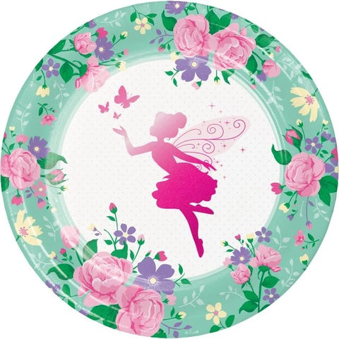 Floral Fairy Sparkle Dinner Plate Foil Stamp