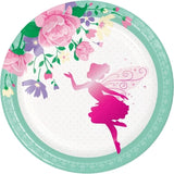 Floral Fairy Sparkle Luncheon Plate Foil Stamp 