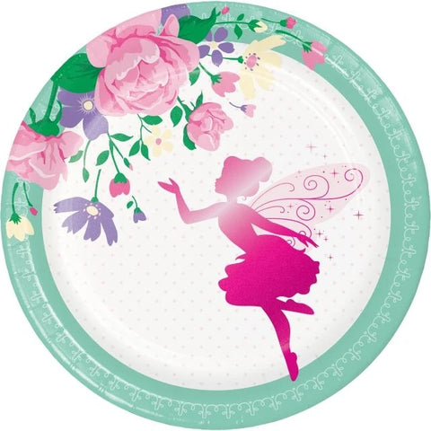 Floral Fairy Sparkle Luncheon Plate Foil Stamp 
